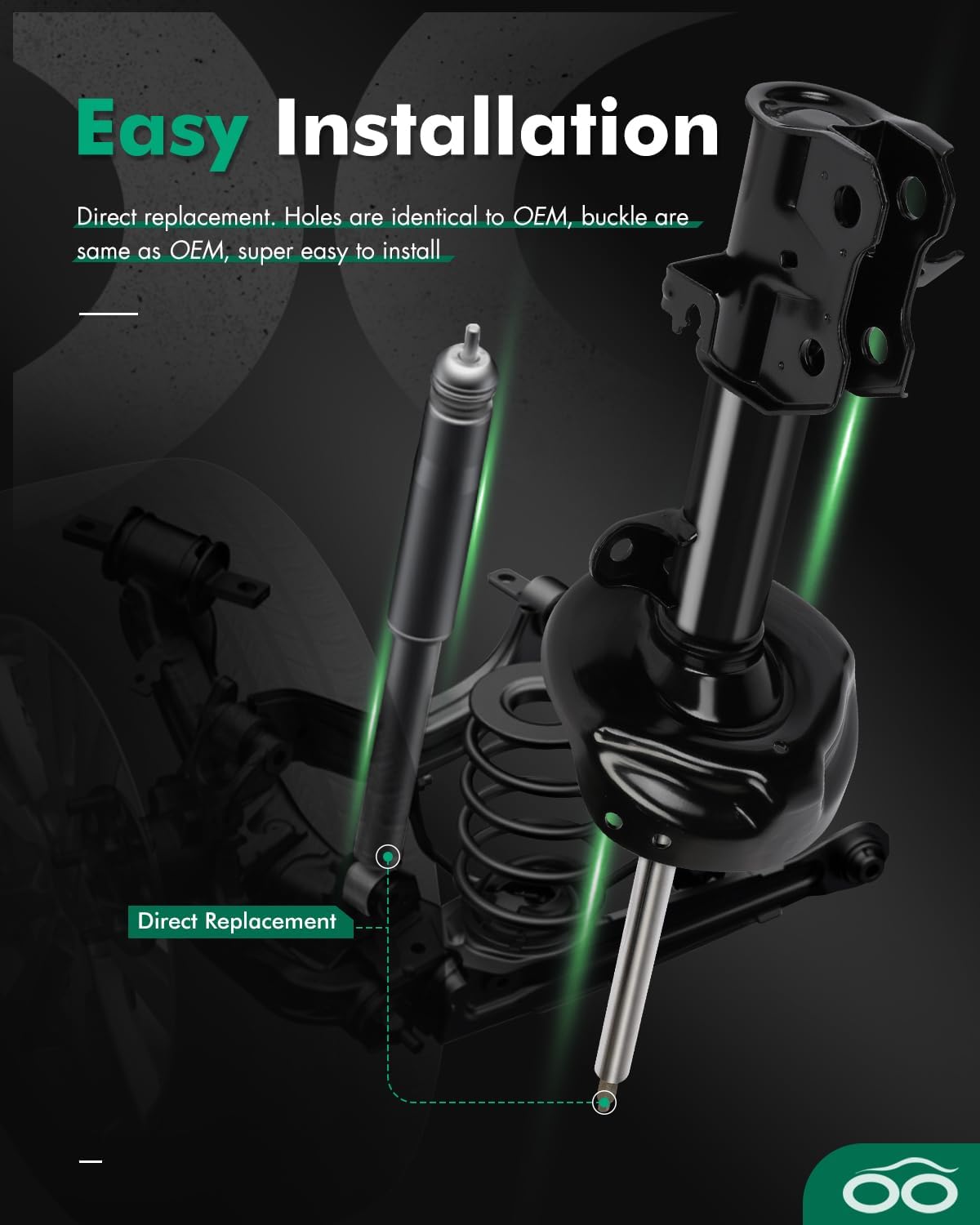 Shocks Absorbers,SCITOO Front Gas Struts Shock Absorber Fit for 2007 2008 2009 2010 2011 2012 for Acura RDX,2007 2008 2009 2010 2011 2012 for Honda CR-V 339261 72491 339262 72492 Set of 2
