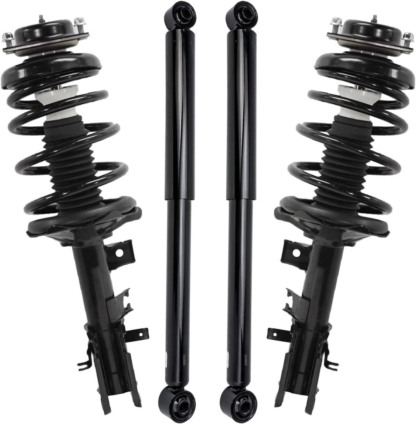 Detroit Axle - 4WD Struts Shocks for 1999-2001 Nissan Pathfinder 2001 Infiniti QX4, 2 Front Struts with Coil Spring Assembly 2 Rear Shock Absorbers Replacement Suspension Kit