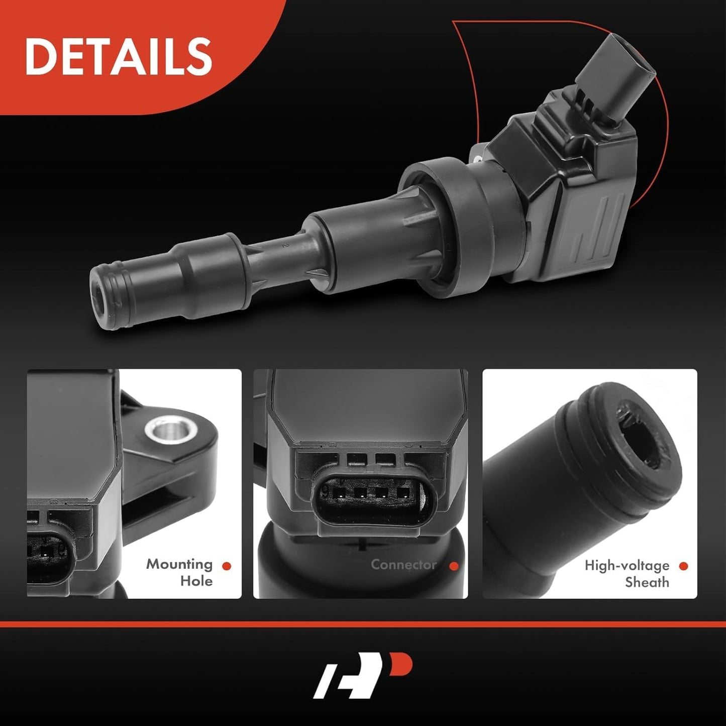 A-Premium Engine Ignition Coil Pack Compatible with Hyundai Elantra 2017 2018 2019 2020 1.4L, 4-PC Set