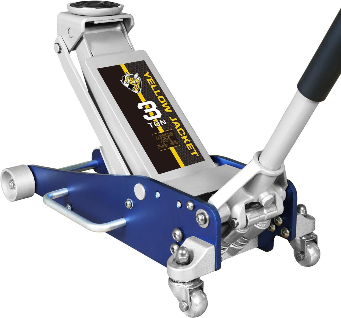 YELLOW JACKET 2.5 Ton Trolley Jack with Carrying Case Hydraulic Low Profile Floor Jack for Cars Lift with Single Piston Lift Pump, 5500 lb Capacity…