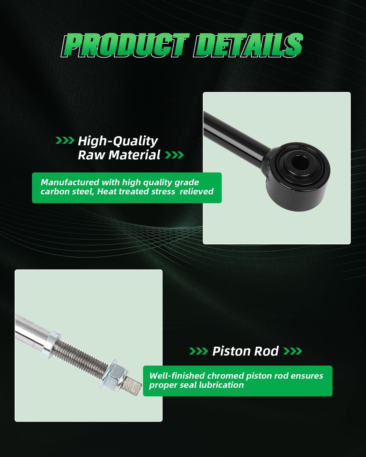 SCITOO - Rear Shock Absorbers for Jeep Fits 2014 2015 2016 2017 2018 for Jeep Cherokee Shocks 37358 Shocks Struts - 2Pc Set