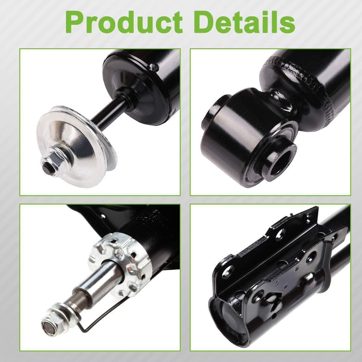 SCITOO Full Set Shocks for Malibu, Shocks Absorbers and Struts Fits 04 05 06 07 08 09 10 11 12 for Chevy Malibu,05 06 07 08 09 10 for Pontiac G6,08 for Saturn Aura Amortiguadores