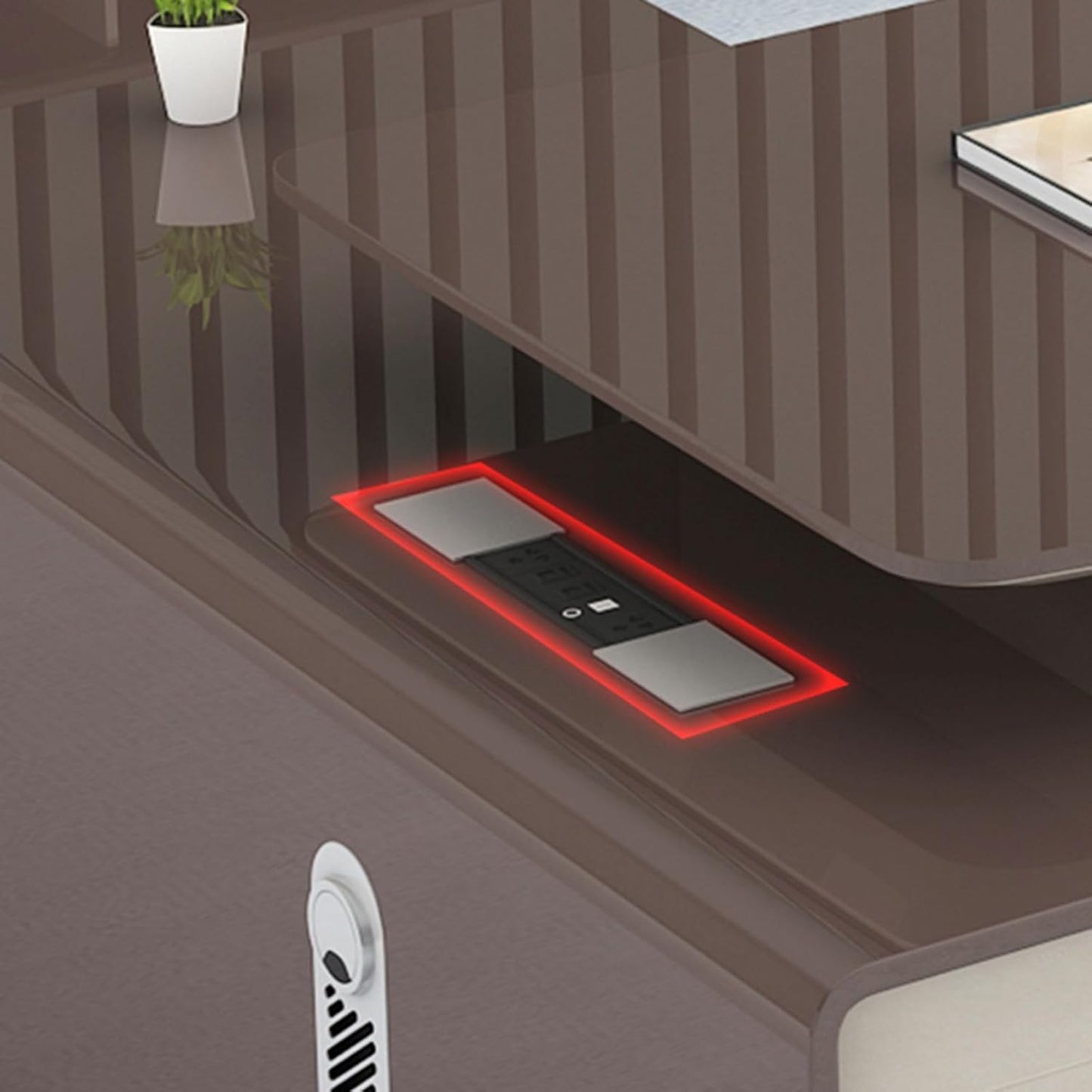 Brown 79" Executive Desk with File Cabinet, L Shaped Wood Computer Desk with File Drawers Study Writing Table Business Furniture Set for Home Office