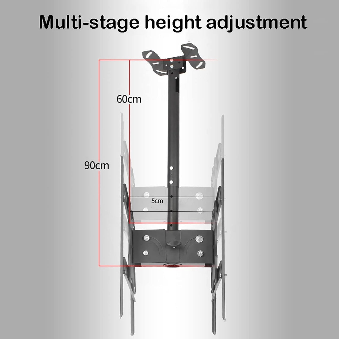 360° Full Motion TV Wall Mount for 20 32 Inch Flat Screens Ceiling Support Bracket Adjustable Tilt & Swivel 1.5m Extension for Optimal Viewing