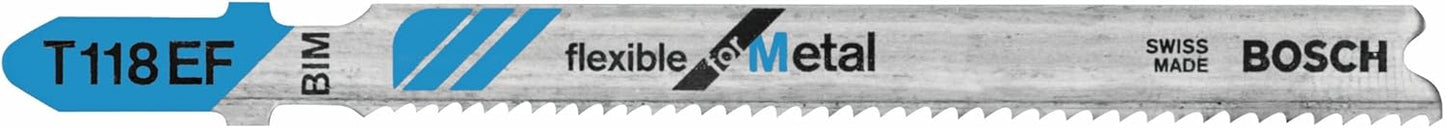 Bosch T318A100 100-Piece 5-1/4 In. 24 TPI Basic for Metal T-Shank Jig Saw Blades