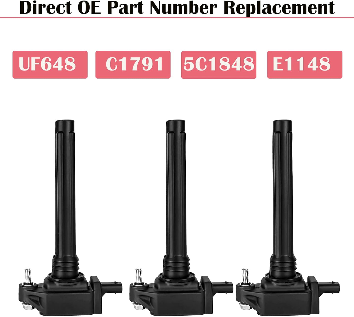 Set of 6 Ignition Coil Pack & Spark Plugs for Dodge Grand Caravan Charger Durango Journey Jeep Cherokee Wrangler JK Chrysler Town Country 300 2011 2012 2013 2014 2015 2016 2017 2018 2019 3.6 V6 UF648