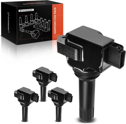 A-Premium Set of 4 Ignition Coil (Naturally Aspirated) Compatible with Subaru Forester 2011-2012 H4 2.5L, Impereza 2012 H4 2.0L