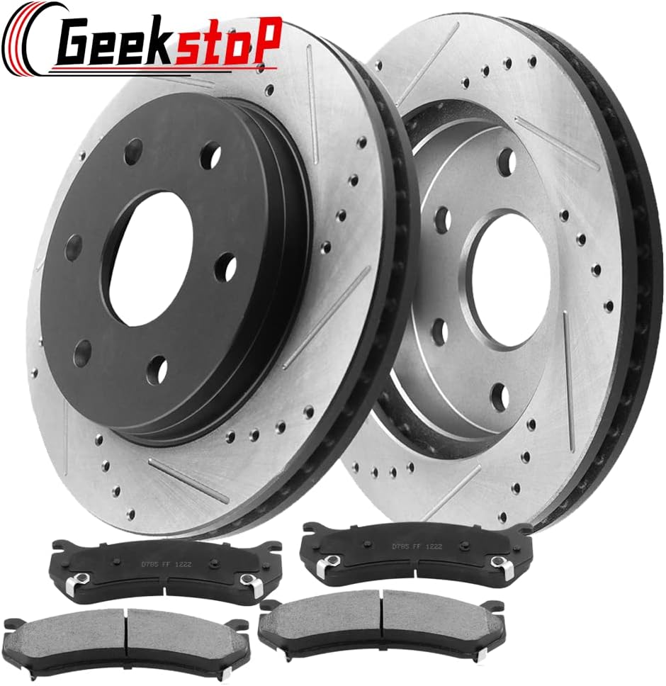12.01" Front Disc Brake Rotors and Ceramic Brake Pads for 1999-2006 Chevy Silverado 1500, 2000-2006 Tahoe/Suburban 1500/Cadillac Escalade/GMC Sierra 1500, 2000-2006 Yukon XL/Yukon XL 1500