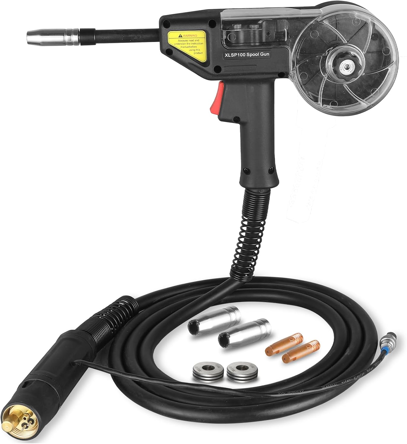 150A Spool Gun LBT150 Aluminum MIG Welding Euro Connection 10 FT Cable Fits for MIG-250PRO MIG-200 MIG Welder