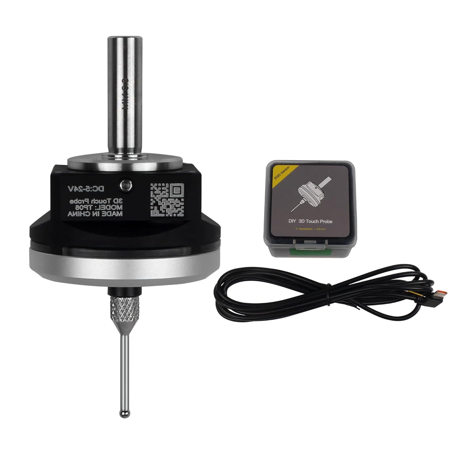 CNC 3D Touch Probe Edge Finder,XYZ Coordinate Measuring Sensor with 2M Cable and 6 MM Shank Compatible with Mach3 and GRBL,for GRBL CNC Router (NPN-NO)