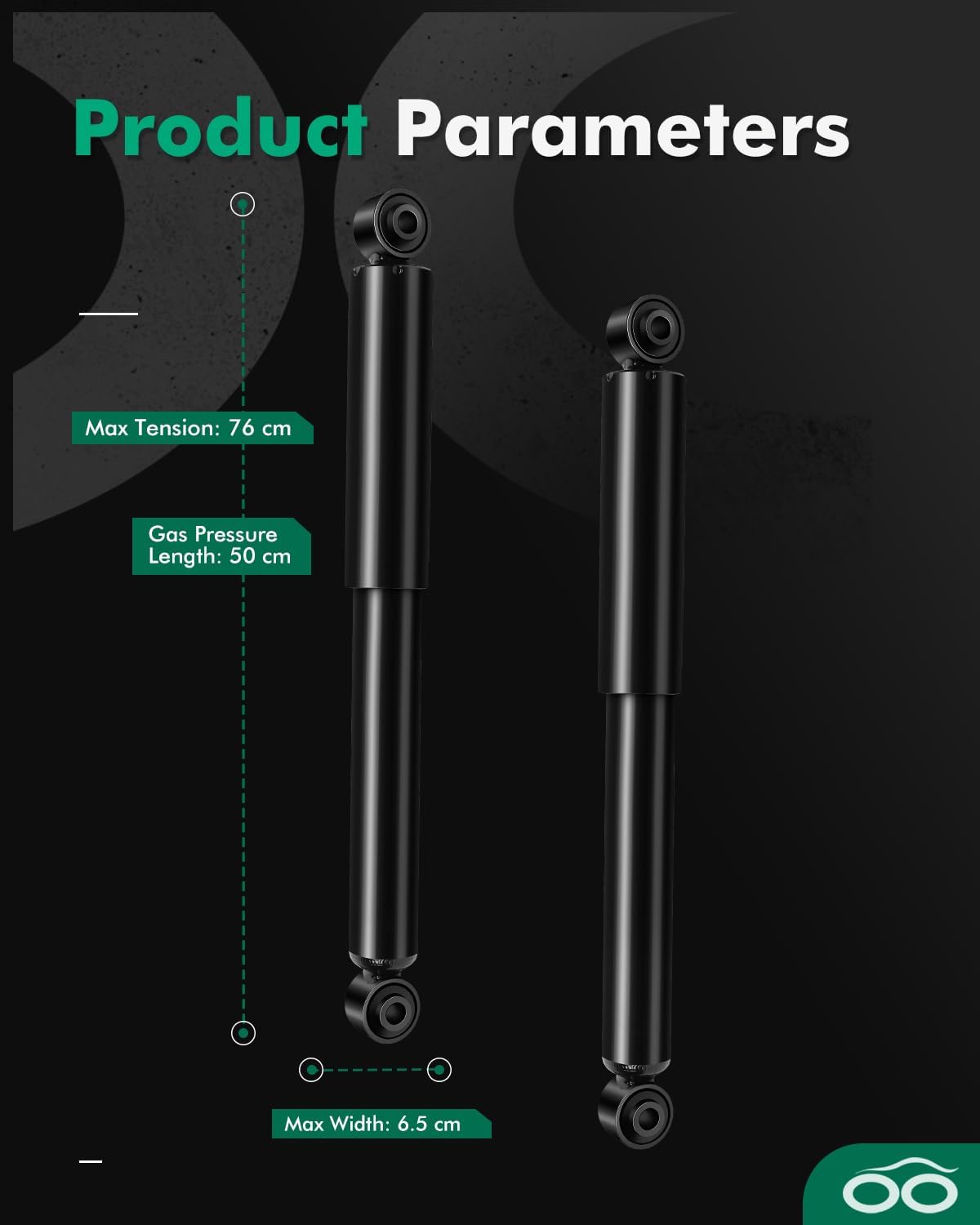 SCITOO - Rear Shock Absorber for Dodge Fits 2002-2007 for Dodge for Ram 1500,2003-2010 for Dodge for Ram 2500,2003-2007 for Dodge for Ram 3500 Shocks 344401 Struts - 2Pc Set