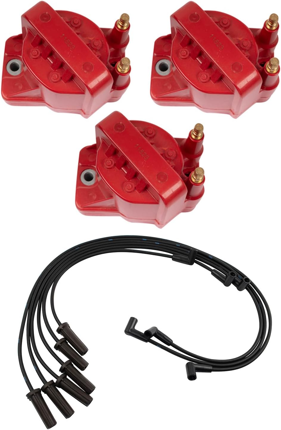 TRQ Ignition Kit Ignition Coil Spark Plugs Wire Set Compatible with 2005-2009 Buick LaCrosse 2007-2008 Lucerne 1999-2004 Regal 2000-2005 Chevrolet Impala Monte Carlo 1999-2008 Pontiac Grand Prix
