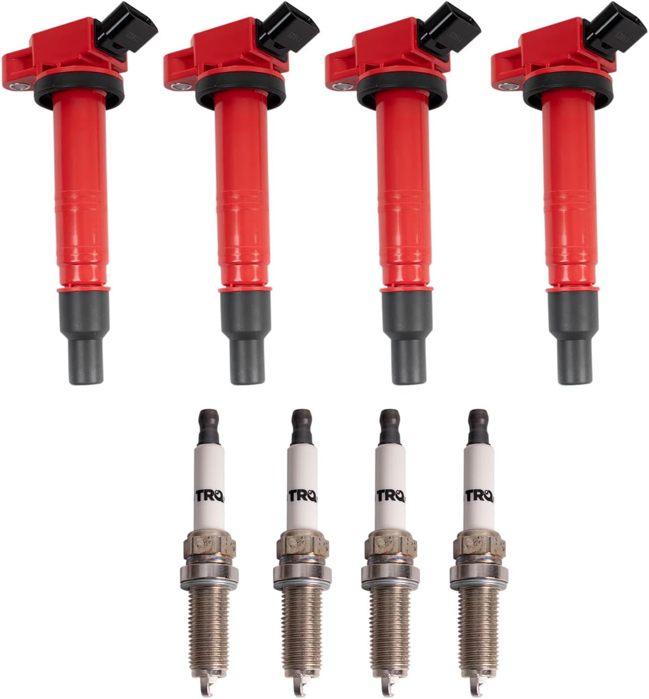TRQ Ignition Kit Ignition Coil Spark Plugs Compatible with 92-01 Ford 91-97 Lincoln Mercury
