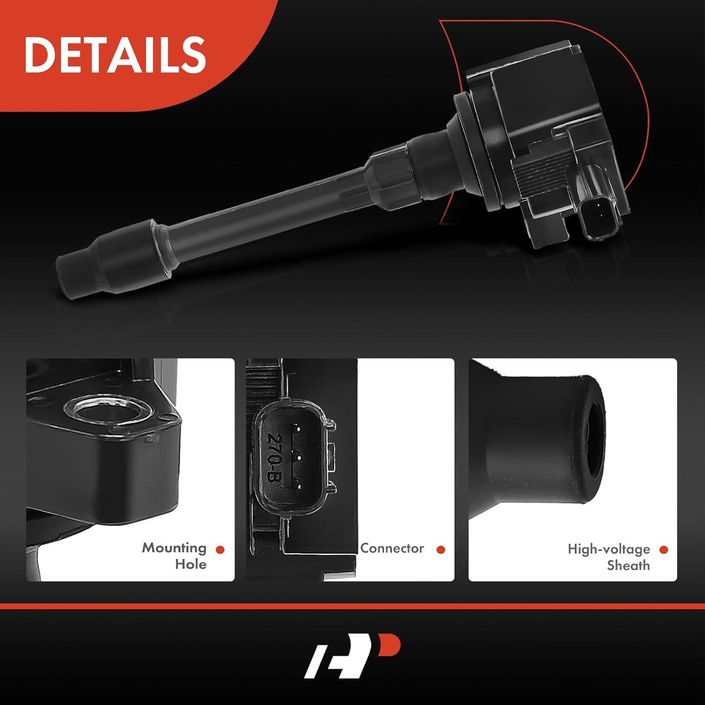 A-Premium Ignition Coil Set of 4 Compatible with Honda & Acura Vehicles - 1.5L 2.0L - CR-V 2017-2023, Civic 2016-2023, Accord 2018-2022, RDX 2019-23, TLX 2021-23