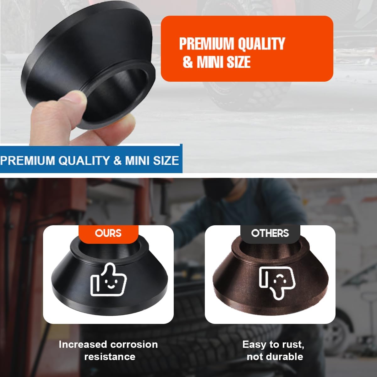 Wheel Balancer Cone, 4pcs Tire Balancing Machine Cones Set,Manual Tire Changer Centering Cone Billet for 40mm Shaft Fit for Most Passenger Car Truck