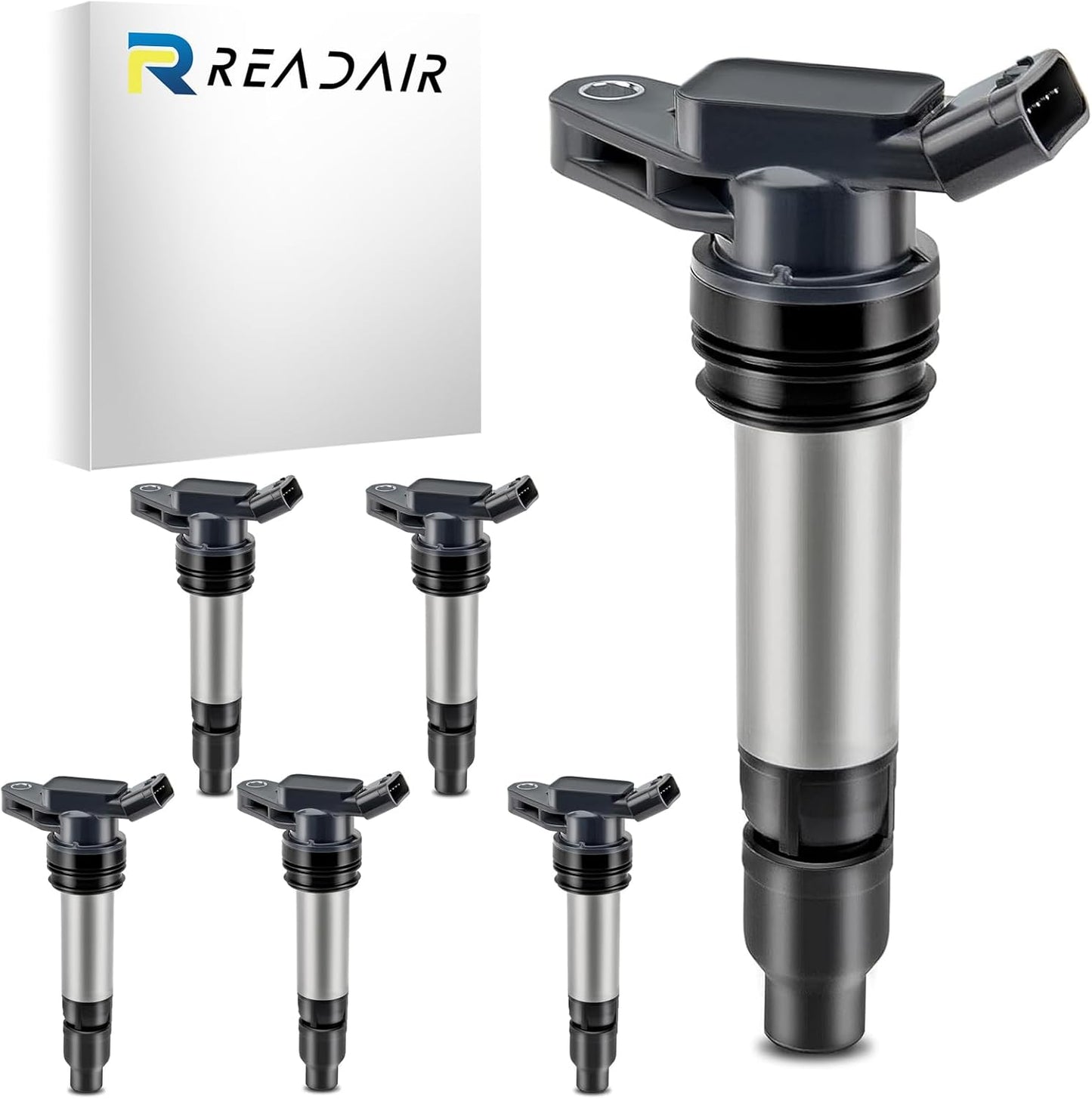UF575 Ignition Coil & 1675 Double Iridium Spark Plug for Audi A3 A4 A5 A6 Q5 R8 TT RS4 RS5/Volkswagen Jetta Passat Beetle CC Golf GTI Replaces# C1627 07K905715F E1075