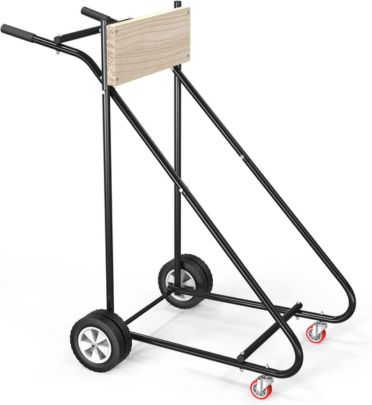 TUFFIOM Outboard Boat Motor Stand, Engine Stand Carrier Cart Dolly, Boat Motor Support Stand w/Wheels for Motor Storage Repair Maintenance 315lbs Capacity