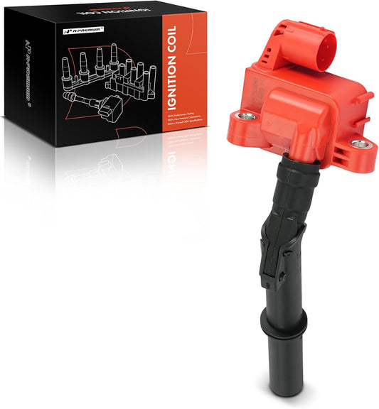 A-Premium (Red) Engine Ignition Coil Pack Compatible with Mercedes-Benz C300, C350, E300, E350, E400, E550, GLK350, GLE550, GL450, S550, S600, SL550, SLK350, R350, E63 GLE63 GL63 S63 GLS63 CLS63 AMG