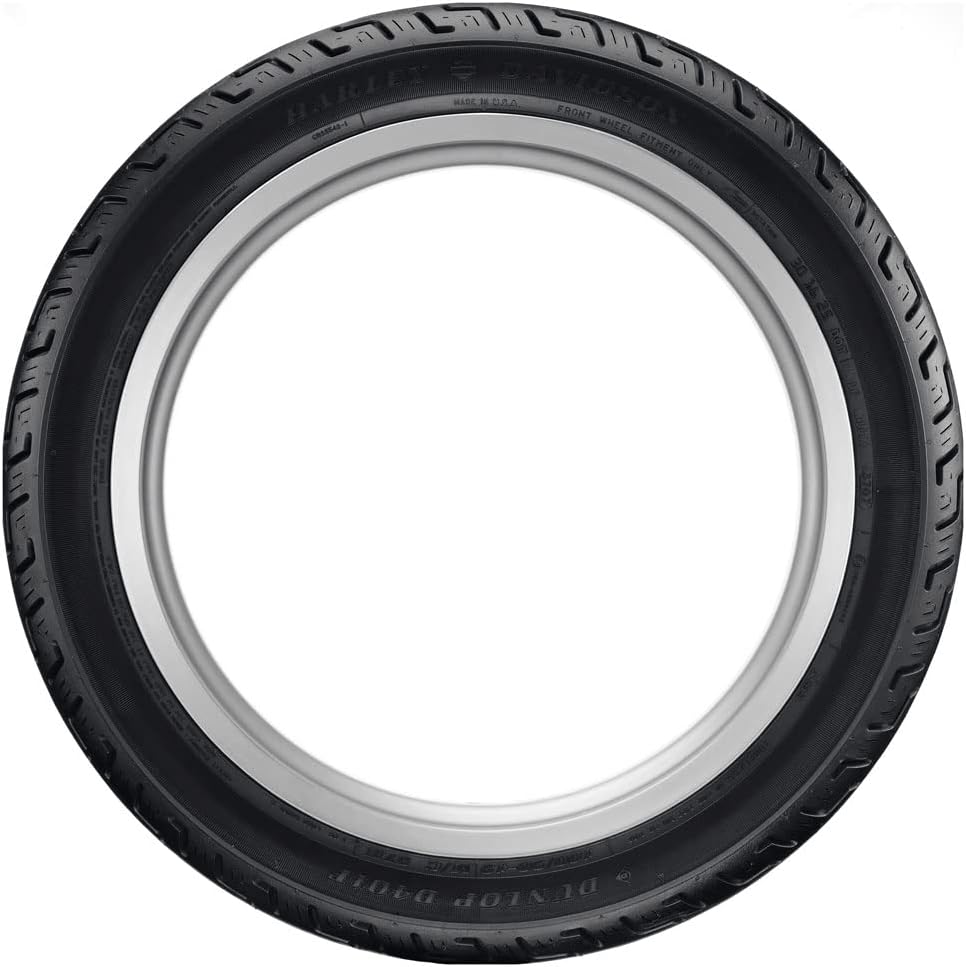 100/90-19 (57H) Dunlop D401 Front Motorcycle Tire Black Wall for Harley-Davidson Dyna Street Bob FXDB 2006-2016