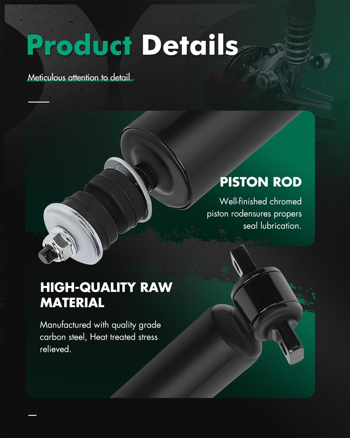 SCITOO - Front Shock Absorber for Chevy Fits 1999-2007 for Chevy Silverado 1500,1999-2007 for GMC Sierra 1500 Shocks 344380 37149 Struts - 2Pc Set