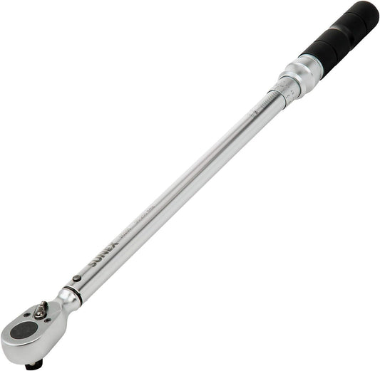 SUNEX TOOLS 20250, 1/2" Drive, 48T Torque Wrench, 30 To 250'-Lb, 48 Tooth Ratcheting Mechanism, Accurate To 3% Clockwise & 6% Counterclockwise, Audible Click, Heat Treated Tube, Aluminum Handle