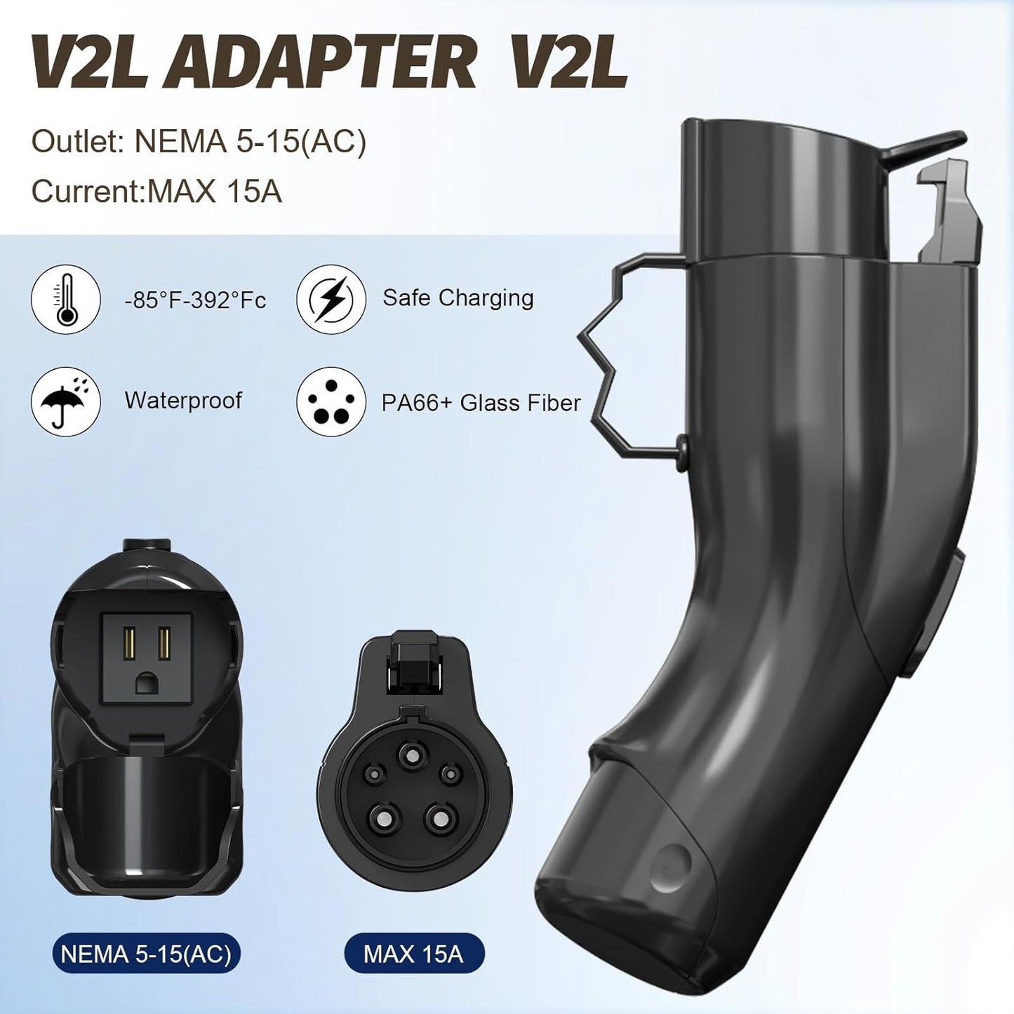 V2L Adapter Compatible with Hyundai IONIQ 5 & IONIQ 6, Kia EV 6. Power Your Devices by Using Your Car Battery, for Camping, Emergency Use