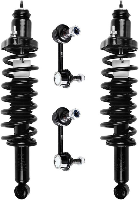 SCITOO Struts suspension kit For Jeep Compass 2007 2008 2009,For Dodge Caliber 2007 2008 2009,For Jeep Patriot 2007 2008 2009 Rear Strut Spring Assembly,Stabilizer Bar Link 4Pcs,172401 K750289