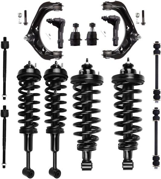 Struts Shock suspension kit for 2006 2007 2008 2009 2010 ford Explorer 2006 2007 2008 2009 2010 for Mercury Mountaineer Front and Rear Complete Struts Assembly 12 Pcs