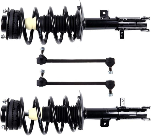 cciyu Complete Suspension Kit Fits 07 08 09 10 Sebring, 08 09 10 11 12 13 14 for Dodge Avenger Includes Strut Spring Assembly, Stabilizer Bar Link