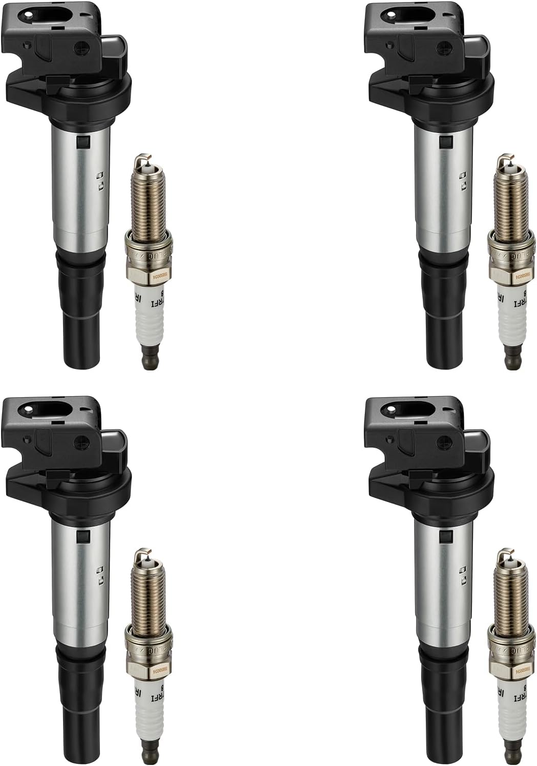 BDFHYK Ignition Coil Pack and Double Iridium Platinum Spark Plugs Compatible with BMW 328i xDrive 528i X3 525i 530i 325i 325xi 330i 330xi X3 Z4 X5 3.0L 2.5L L6 0221504470 12120032137 UF592, Sets of 6