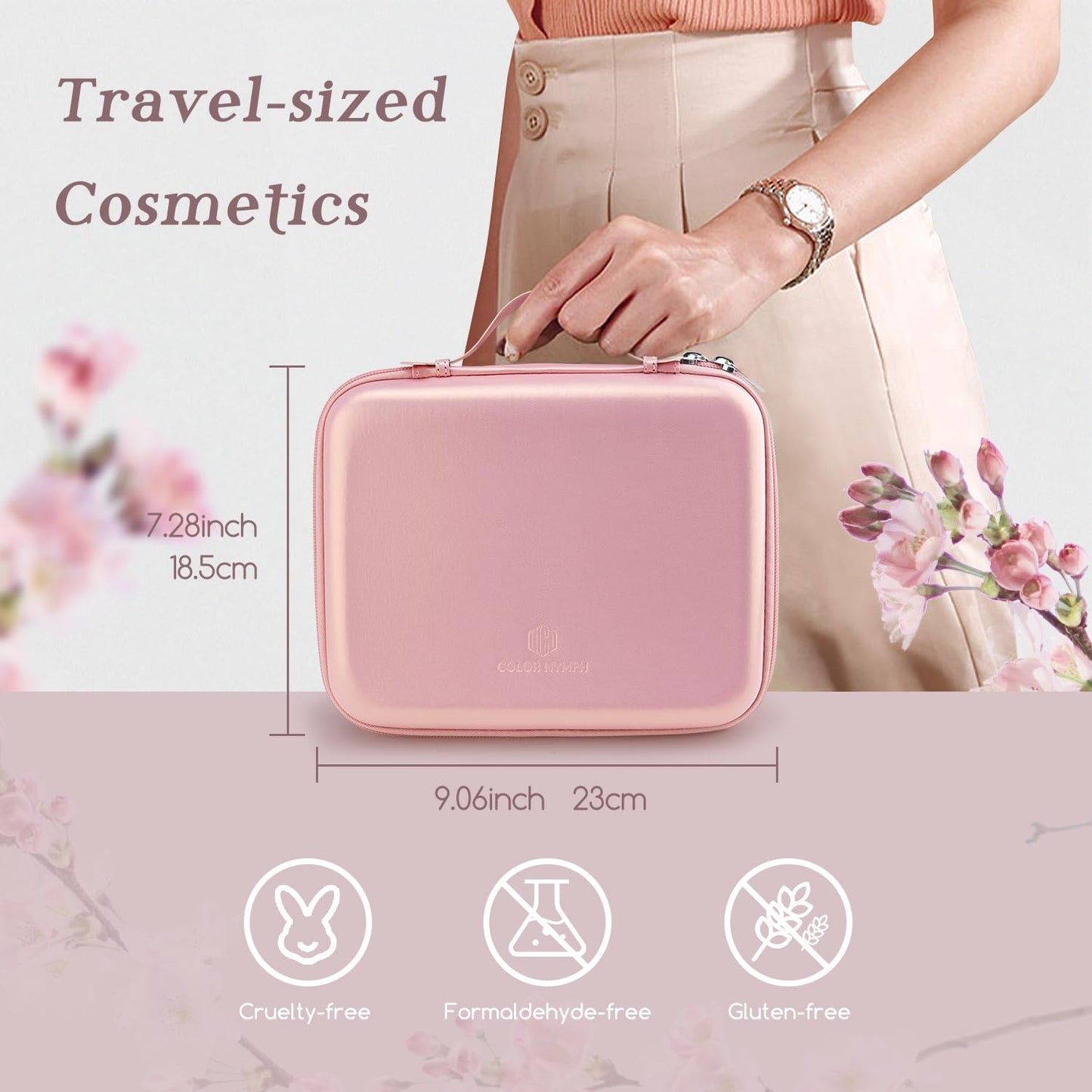 Color Nymph Makeup for Teens with Reusable Pink Handbag, All In One Girls Makeup Sets Makeup Kits for Girls Women with Eyeshadow Blushes Bronzer Highlighter Lipgloss