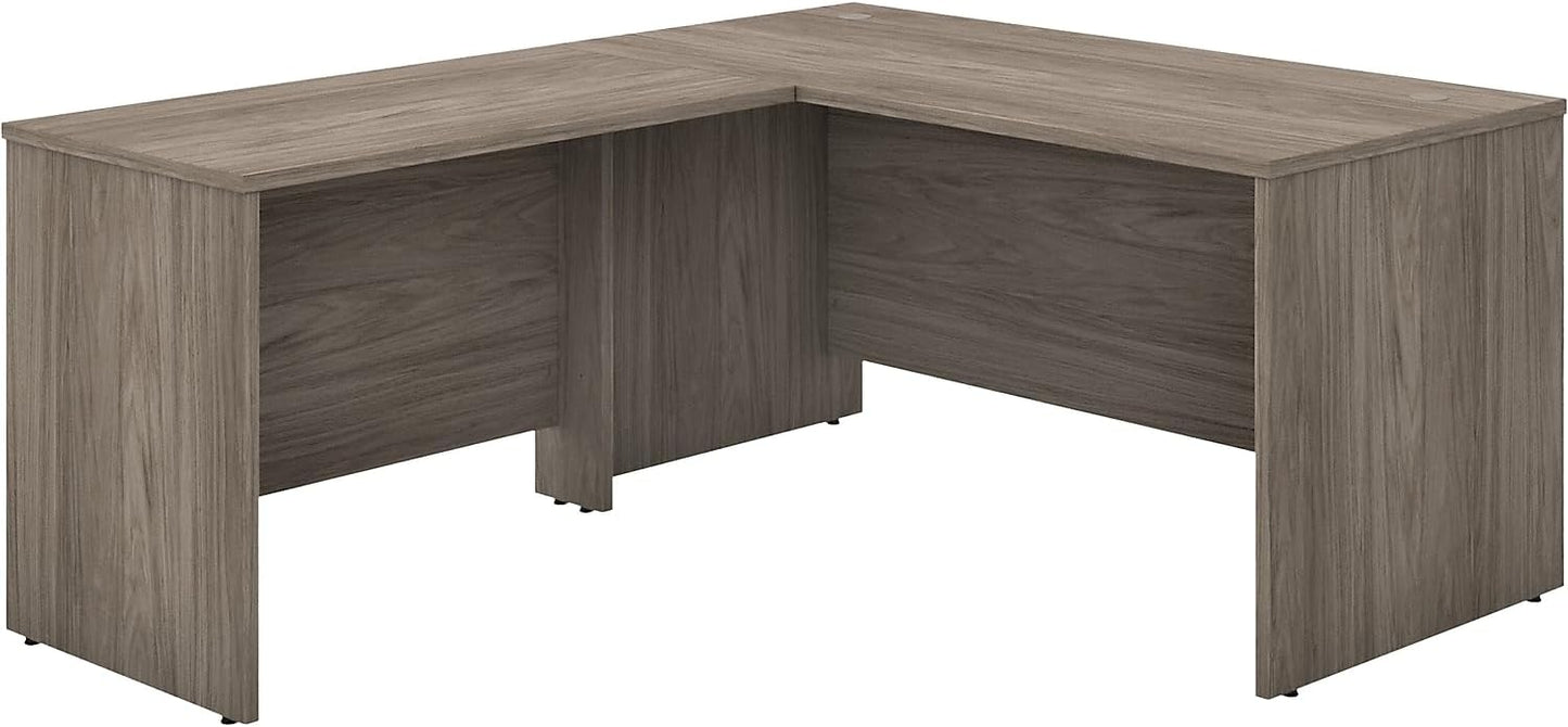Bush Business Furniture Studio C 60W x 30D L Shaped Desk with 42W Return in Platinum Gray, L Workstation for Home or Professional Office