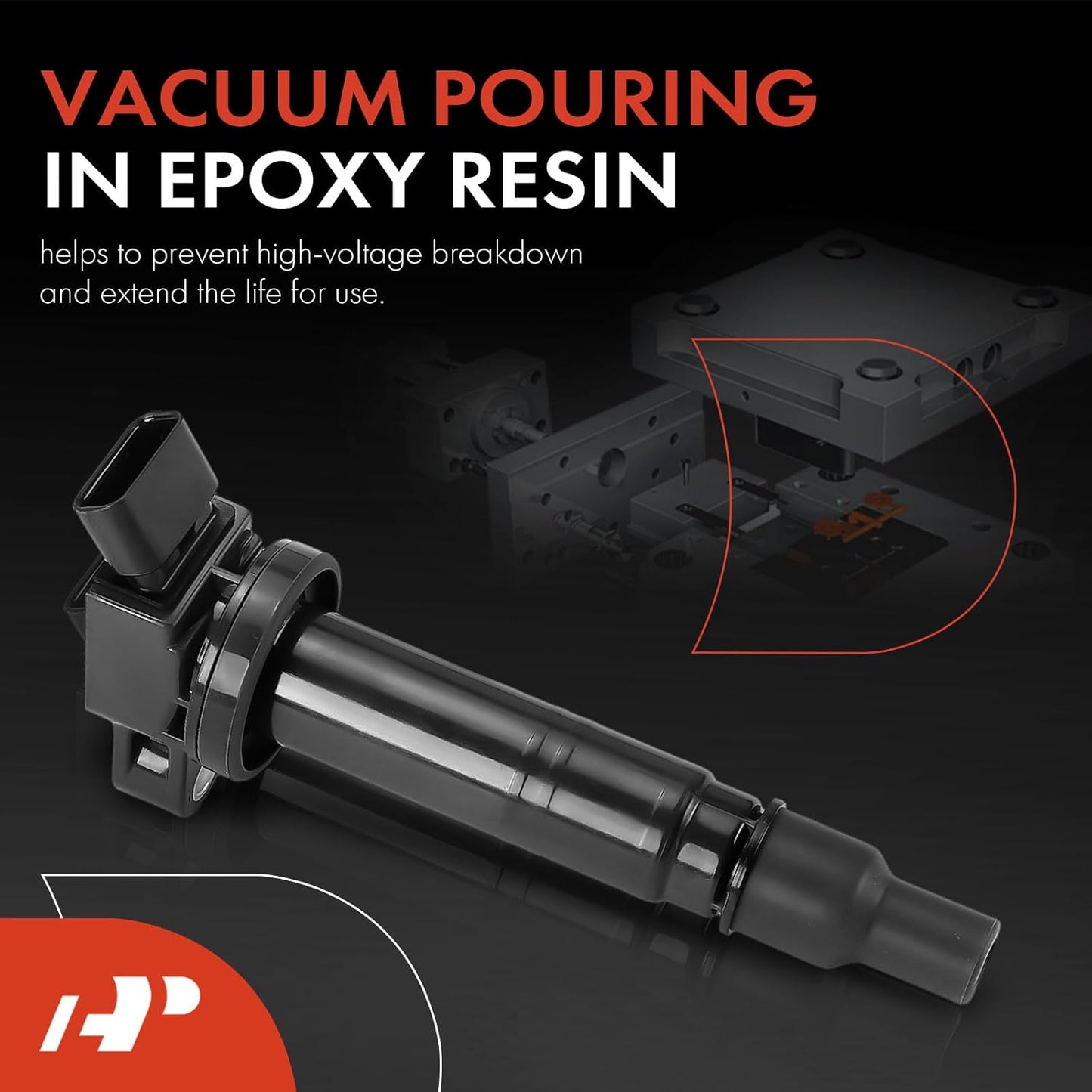 A-Premium 4PCS Ignition Coil Packs Compatible with Toyota & Scion Vehicles - 2.4L, 2.7L - 4Runner 2003-2010, Camry 2006-2011, Corolla 2009-2010, Tacoma 2016-2021, Tundra 2005-2011, xB 2010-2015