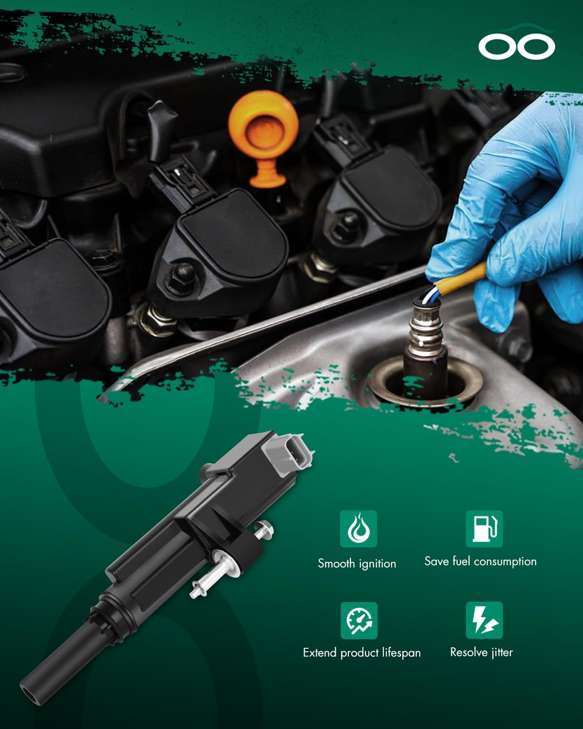 SCITOO 100% New 3pcs Ignition Coil Set Compatible for Dodge/for Jeep/for Ram 2009-2012 Automobiles Fit for OE: UF640 C1652