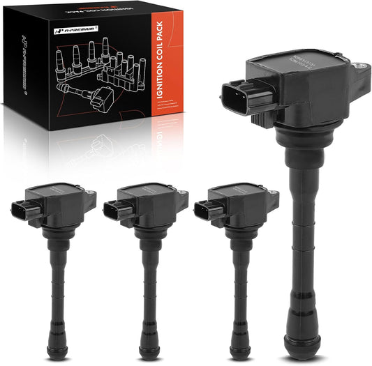 A-Premium Ignition coil Packs Compatible with Nissan Altima 2019-2021, Rogue 2021-2022, L4 2.5L, 4-PC Set