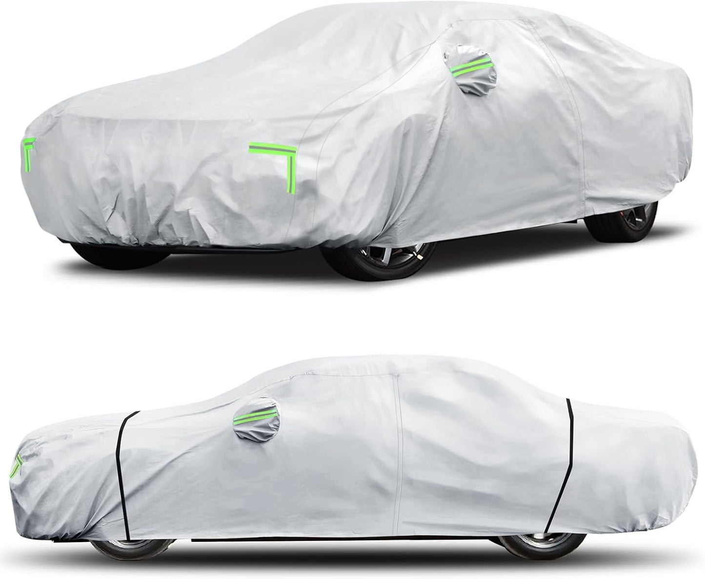 Car Cover Custom Fit for Dodge Challenger 2008-2023,6 Layers Truck Cover Waterproof All Weather for Automobiles,Outdoor Full Exterior Cover,Rain, Sun, Wind Protection,Black