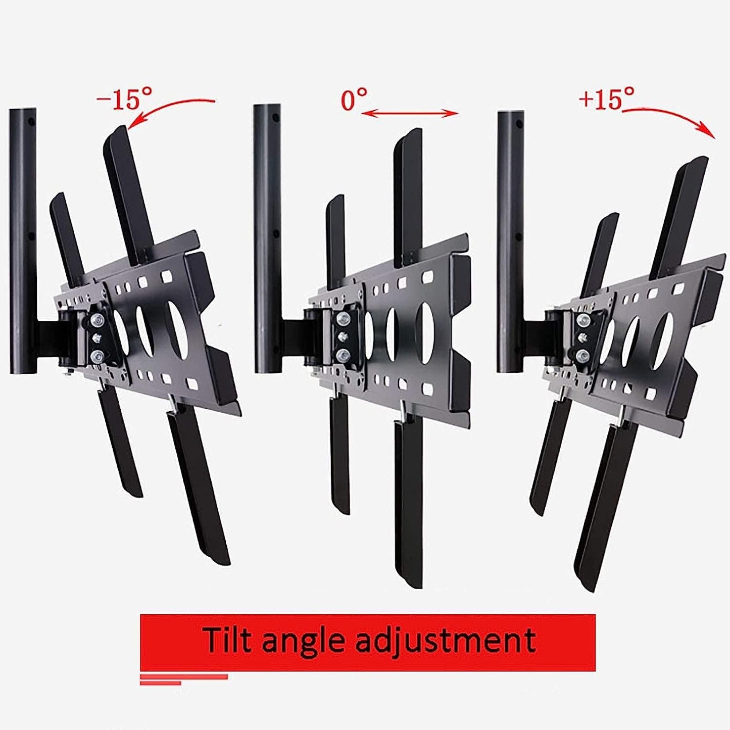 TV Stand/Base Tabletop with Bracket, TV Ceiling Mount for 32-70 Inch Sns 0.7-2.7m Boom 50kg Load 180° Swivel 15° Tilt Black