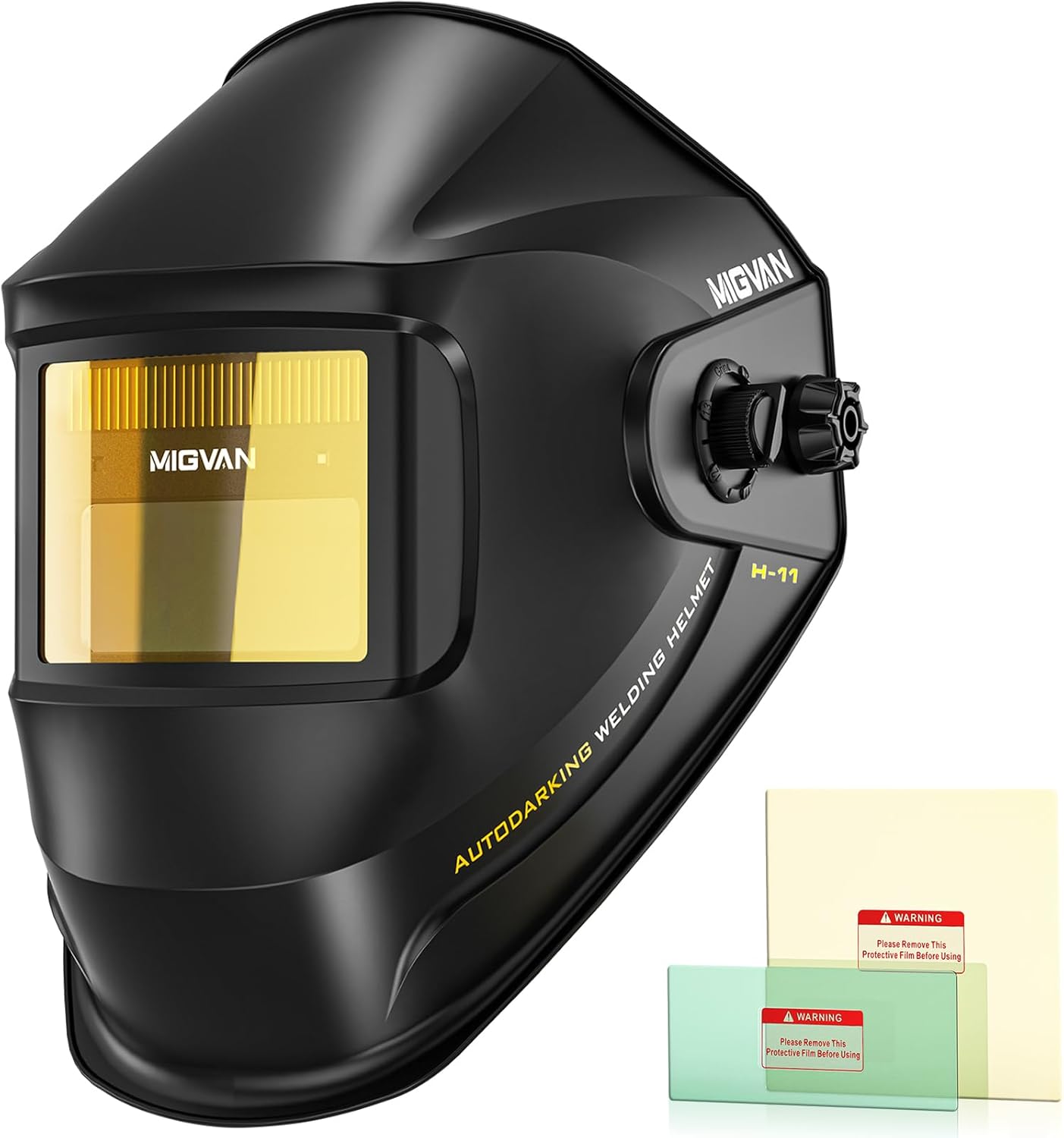 Welding Helmet Auto Darkening True Color Large Viewing, Welding Hood Solar/Rechargeable Battery Powered, Wide Shade 4/5-13 with 4 Arc Sensor, Optical Clarity Welder Mask for TIG MIG Stick Cut Grind
