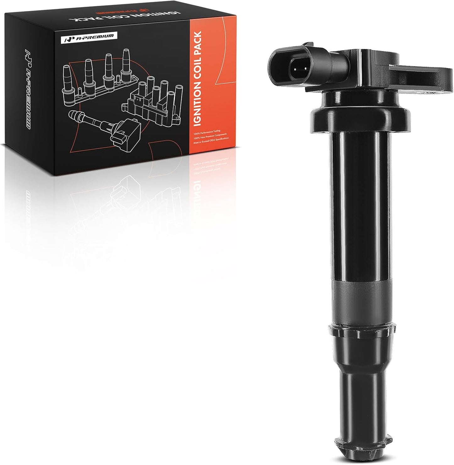 A-Premium Engine Ignition Coil Pack (3-pins) Compatible with Kia Optima 2006 & Hyundai Santa Fe 2007 2008 2009, V6 2.7L