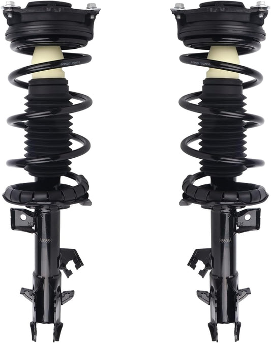 Autoround 172352 172351 Front Complete Shock Absorber Compatible with Nissan Versa 2007 2008 2009 2010 2011 2012, Left & Right Struts with Coil Spring Assembly