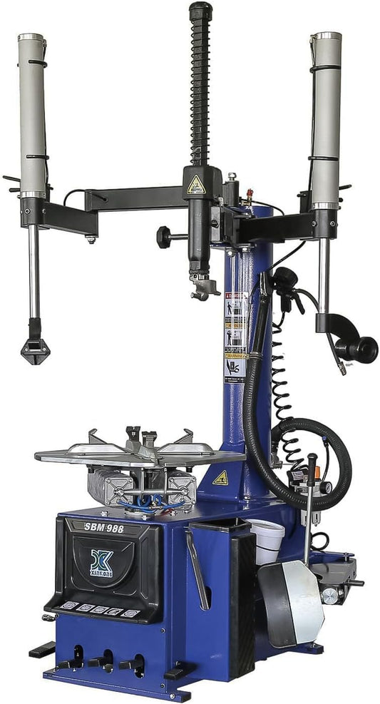 XK-New 2.0 Horsepower 988 Tire Changer Wheel Changer Single Machine Rim Clamp 12-24 Inches Auxiliary Arm Air Bead Blaster Function with 36 Month Parts Replacement