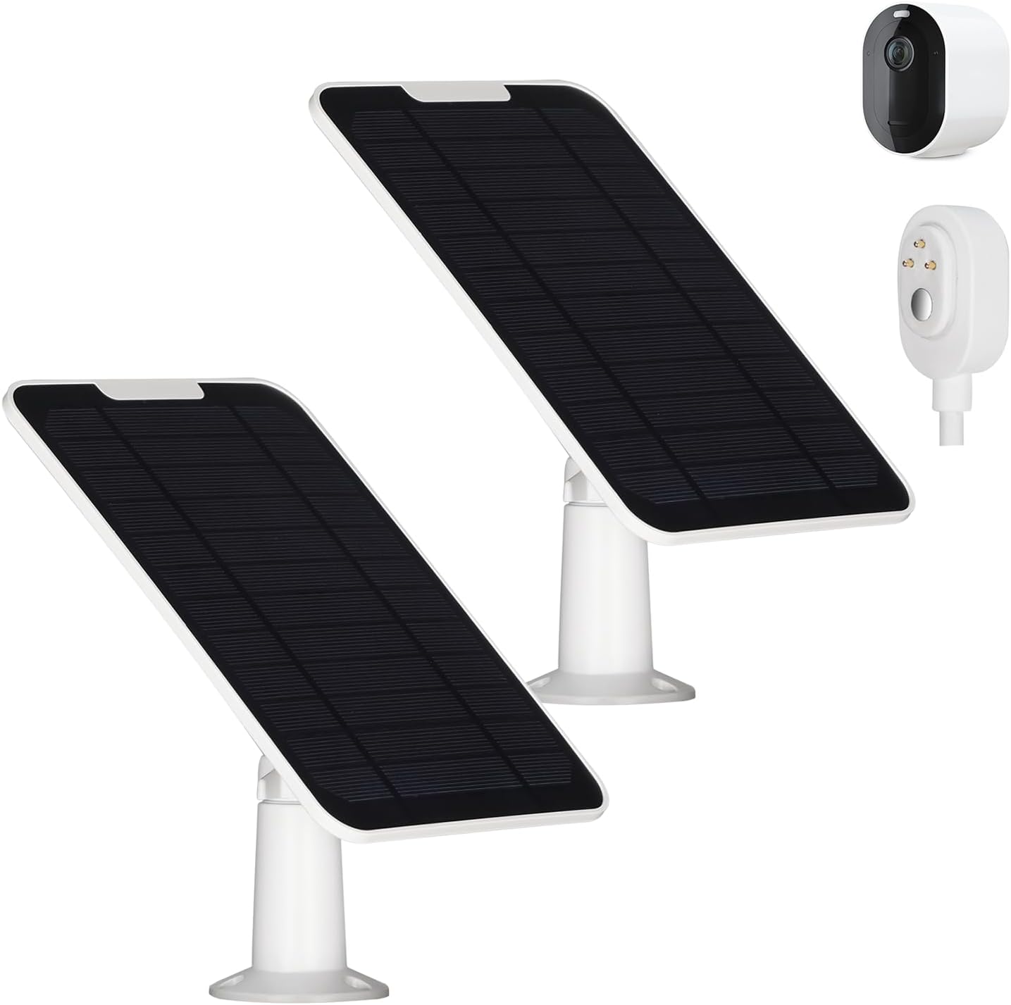 Upgrade 3 Pack 5W Solar Panel Charging Compatible with Arlo Pro 3/4/5S/Ultra/Ultra 2/Go 2 Continuous Power Supply IP65 Weatherproof with 9.8ft/3m Charging Cable and Adjustable Wall Mount