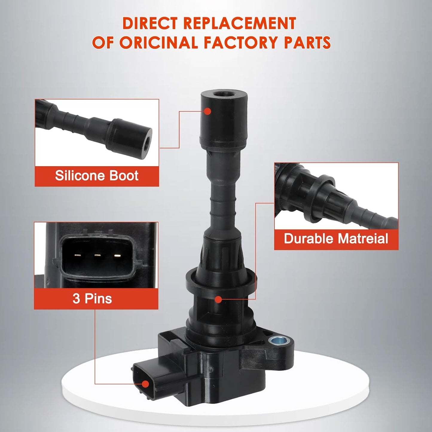 UF541 Ignition Coil Pack and Spark Plugs 90813 Replacement for 2006-2007 Mazda 5 Ignition Coil Set Of 4