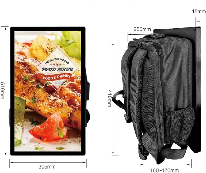 Welaso 21 Inch LCD Digital Backpack, Touch Screen, 4G RAM, 32G Storage, Flippable Screen, Portable Whiteboard and Mobile App Support