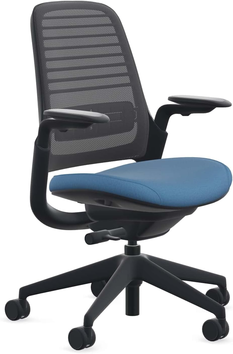 Steelcase Series 1 Office Chair - Ergonomic Work Chair with Wheels for Carpet - Helps Support Productivity - Weight-Activated Controls, Back Supports & Arm Support - Easy Assembly - Graphite