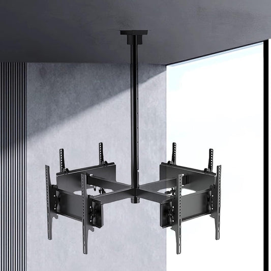 4 Sides Ceiling TV Mount Bracket,Tv Wall Mount,for 32-50 Inch Telescopic Height Adjustment TV Lift,4 Movement Flat/Curved Screen Bracket