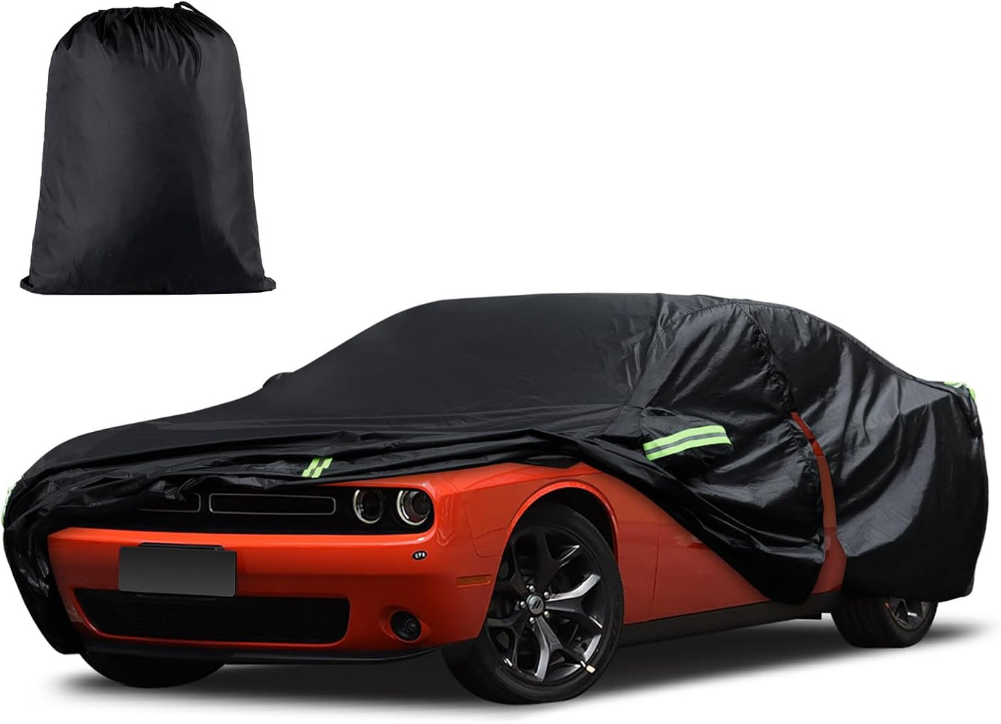 Car Cover Custom Fit for Ford Mustang 1994-2025, for Chevy Camaro 2010-2025, Waterproof All Weather Full Exterior Cover Rain Hail Sun Protector Car Cover with Door Zipper