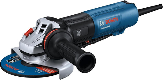 BOSCH GWS14-60PD 6 In. Angle Grinder | 13-Amp Motor, 9,700 RPM, No Lock-On Paddle Switch, Anti-Vibration Handle, KickBack Control, Soft Start, Overload Protection