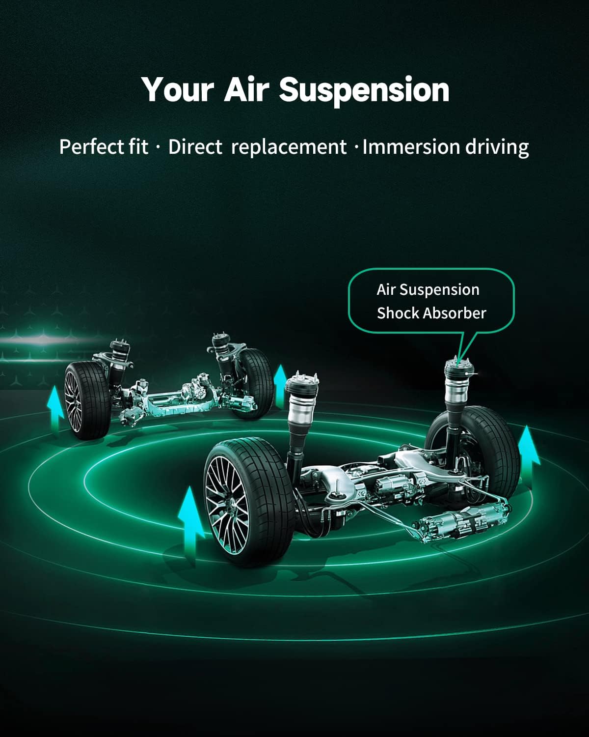SCITOO Air Strut Suspension Kits Rear Shocks Struts Suspensions Replacement Struts Airmatic Kits fit for 2006 Mercedes-Benz S350 /2000-2006 Mercedes-Benz S430 /2000-2006 Mercedes-Benz S500