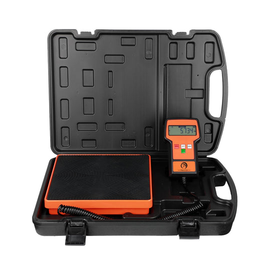 110LBS Electronic Digital Refrigerant Charging Weight Scale with Portable Case, HVAC Refrigerant Scale in Higher Precision for All Refrigerant Recovery Tanks